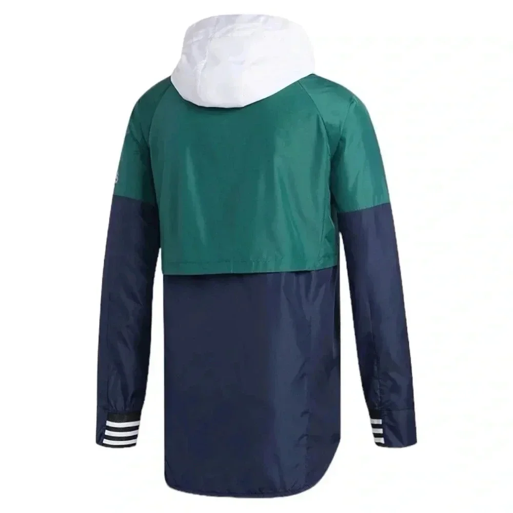 Adidas Men's ID Athletics Woven Shell Jacket, Blue.‎ Green. Size Large. NWT’s